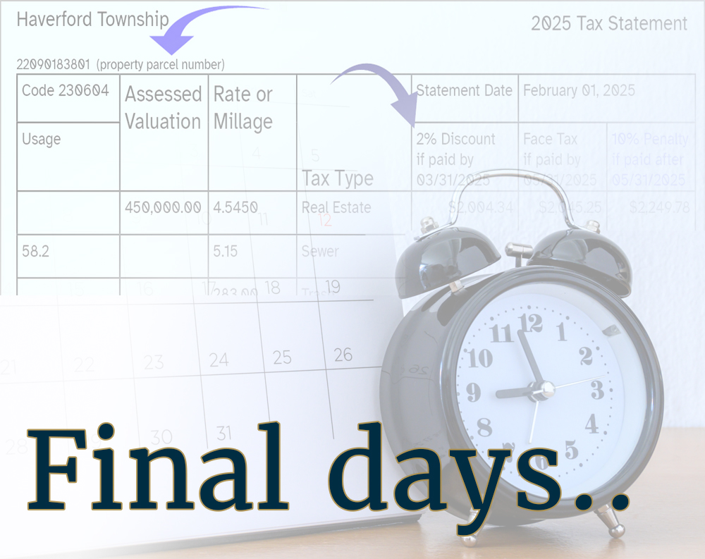Calendar, Clock and Tax bill